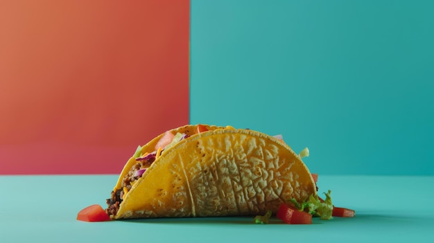 Photo a taco that has the word  on it