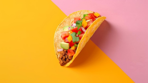 a taco that has the word taco on it