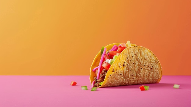 a taco that has the word taco on it