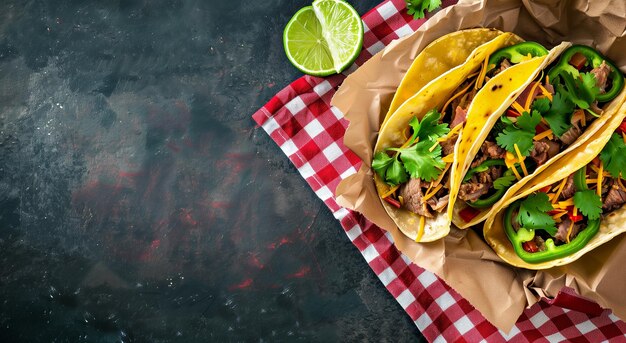 Photo a taco that is on a table