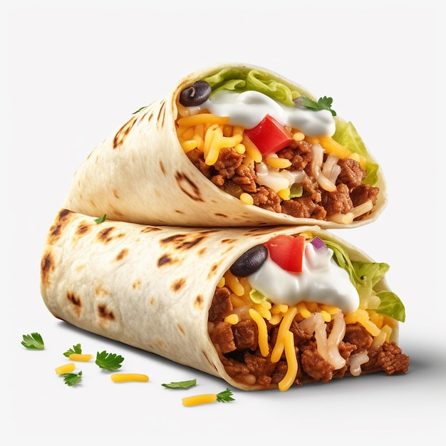 A taco wrap with a taco on it