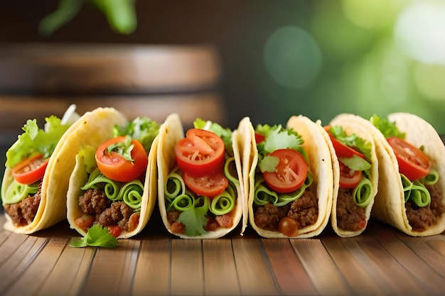 tacos are served on a table in a restaurant.