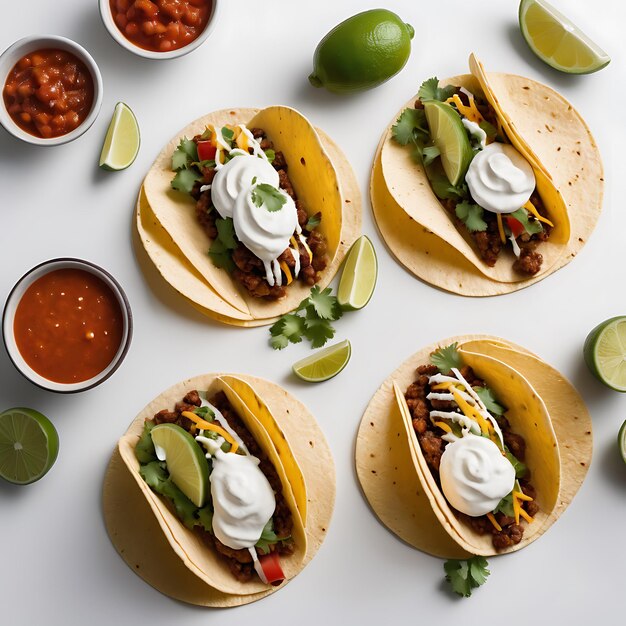 Tacos image isolated on a transparent background PNG photo