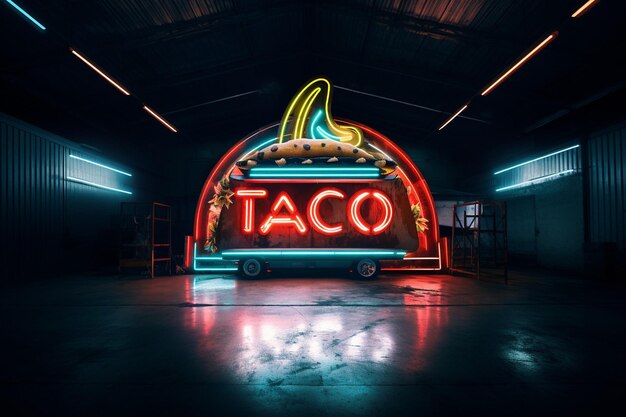 Tacos neon sign