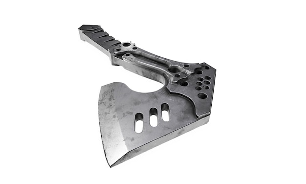 Tactical ax 3d render in white background