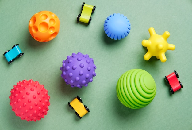 Tactile or sensory balls to enhance the cognitive and physical processes of children