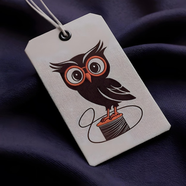 Photo a tag that says owl on it