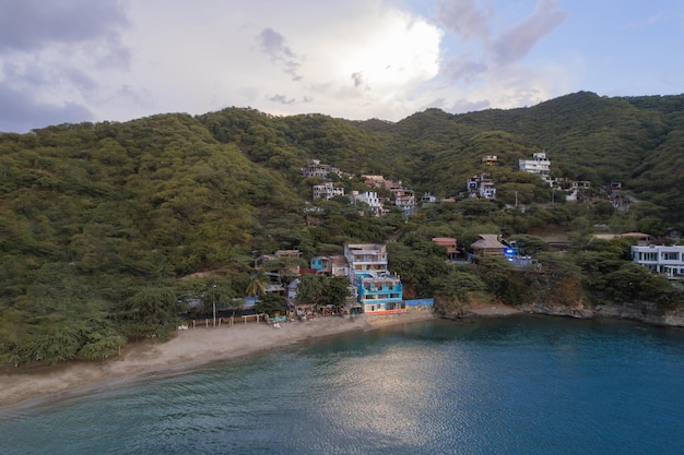 Taganga is a traditional fishing village in Santa Marta on the Caribbean coast of Colombia