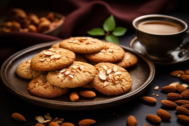 Tahini Almond Cookies Vegan Dessert