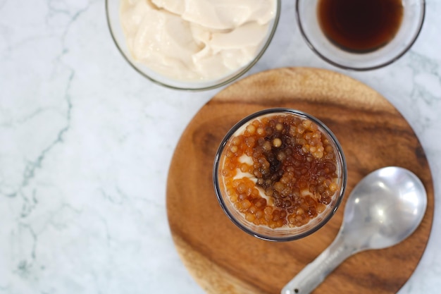 taho soya with vanilla and tapioca