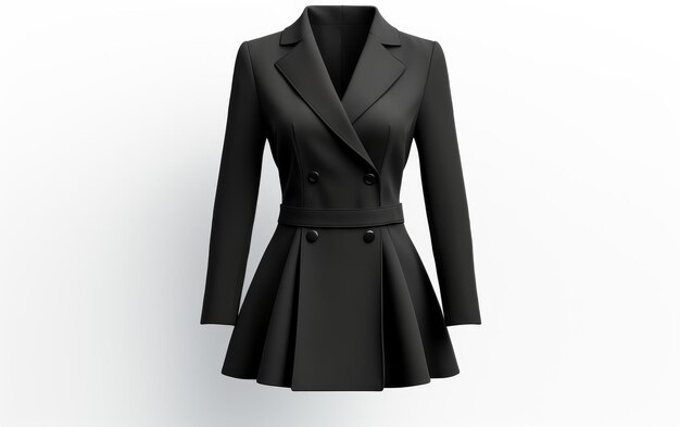 Photo tailored and structured blazer dress for a sleek look on white background