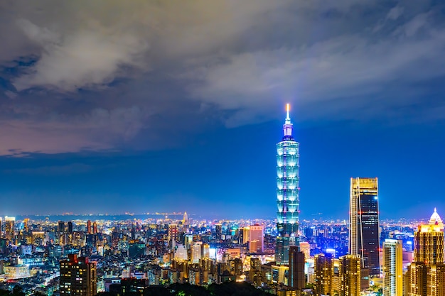 Taipei city at night, Taiwan