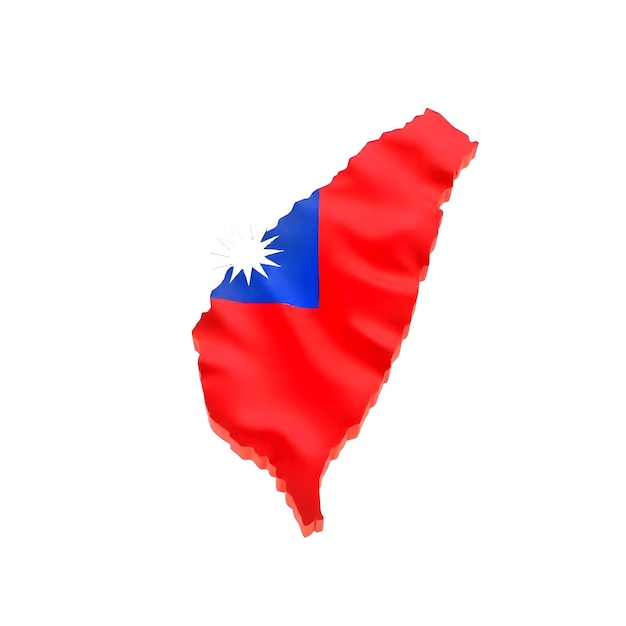 Taiwan Map Flag Concept Illustration Design