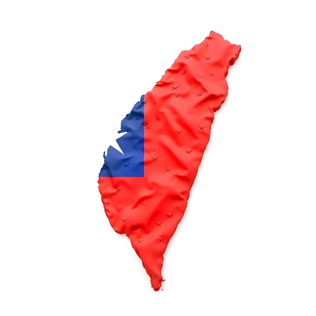 Photo taiwan map flag concept illustration design