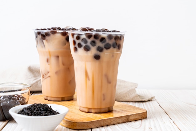 Taiwan milk tea with bubble