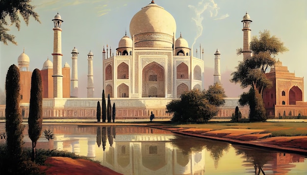 Taj mahal in agra country