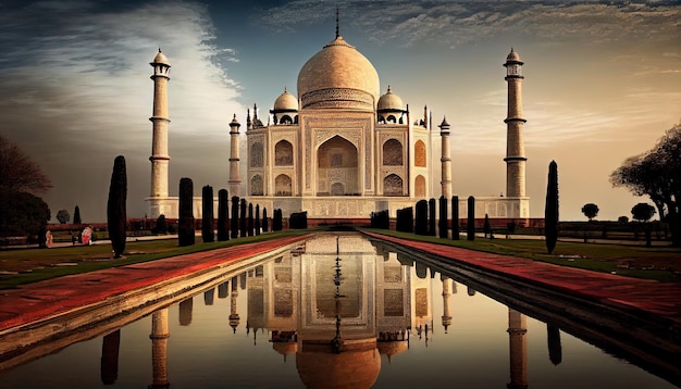 Taj mahal in agra country