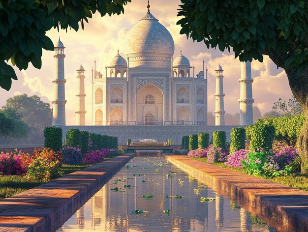 Photo taj mahal sunrise