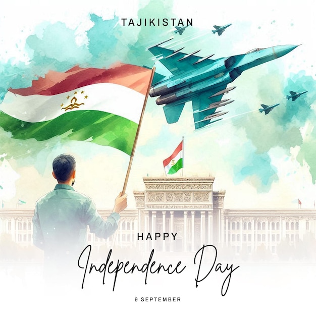 Photo tajikistan national day event social media post flyer poster banner design