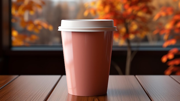 Take away plastic coffee cup mockup 3d