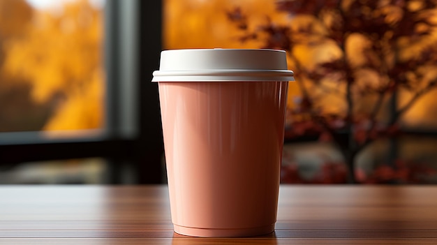 Take away plastic coffee cup mockup 3d