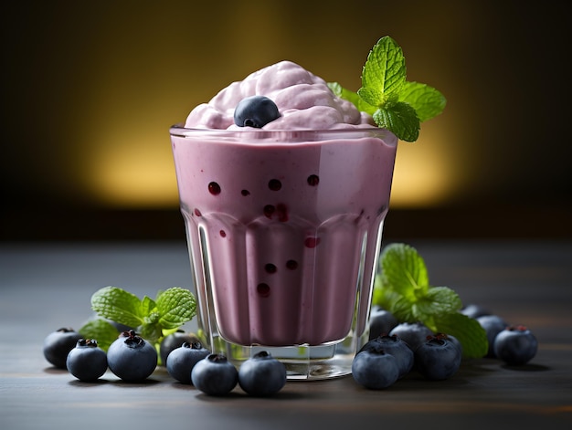 takeaway blueberry smoothie mockup blueberry coloured no fruits just plain smoothie Generative AI