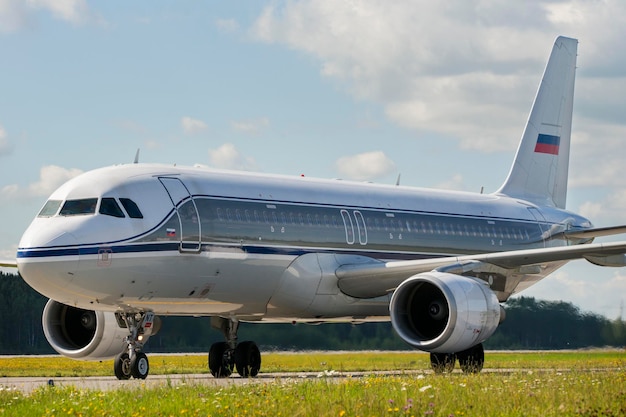 Takeoff landing of the aircraft at Pulkovo airport Infrastructure of the aviation industry