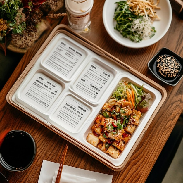 Photo a takeout menu with easytoread sections and convenient ordering details