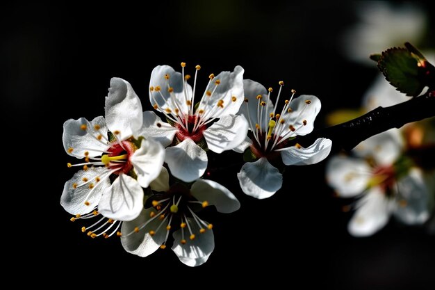 Taking closeup pictures of white blooms on tree limbs