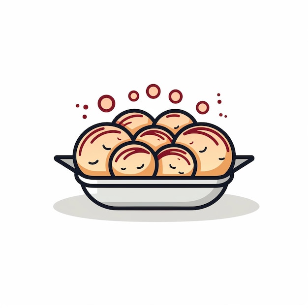 Takoyaki Icon Japanese Snack logo illustration Art