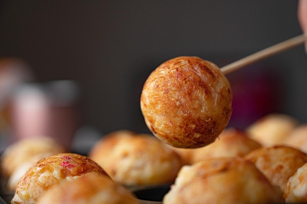 Takoyaki on a skewer