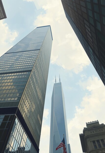 Photo a tall building with a sky in the background