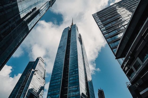 Photo a tall building with a sky in the background