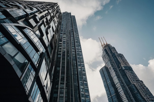 a tall building with a sky in the background