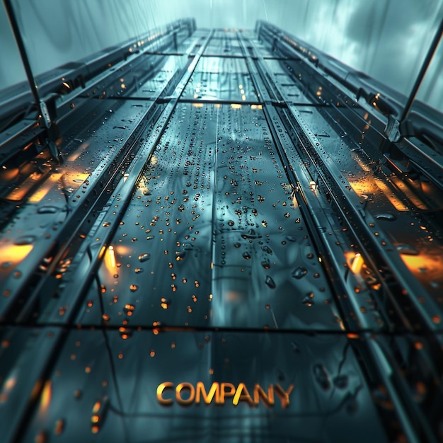 Photo a tall building with the word company on it