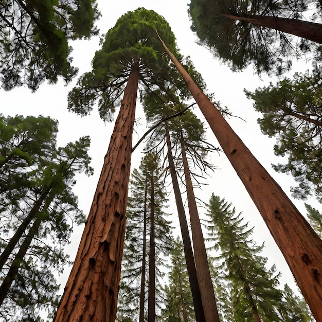 Photo a tall tree with the word tree on it