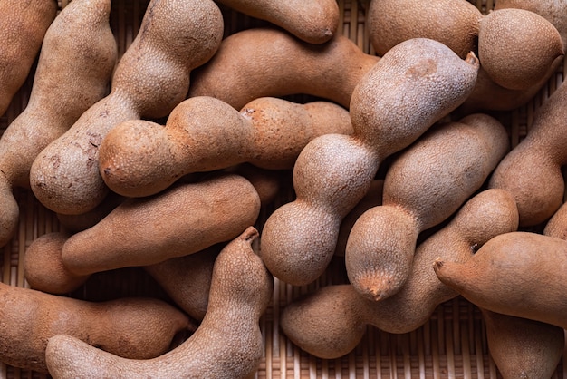 Tamarind in bamboo basket