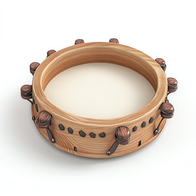 tambourine realistic isolated on a white background