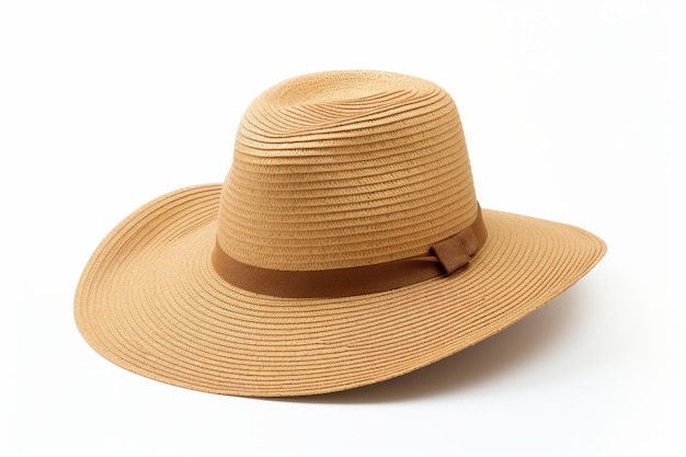 Tan Hat on White Background On a White or Clear Surface PNG Transparent Background