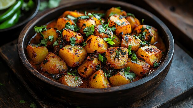 Tandoori Roasted Potato Curry with Charred Pot