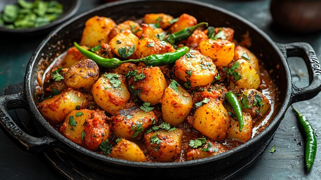 Tandoori Roasted Potato Curry with Charred Pot