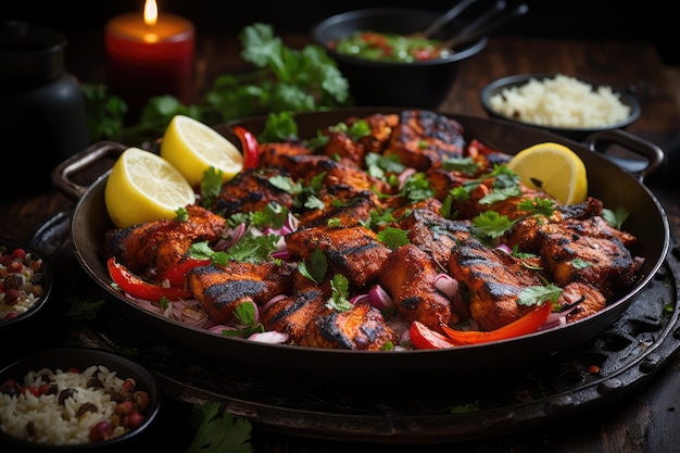 Tandoori Serving in the kitchen table Professional food photography advertising