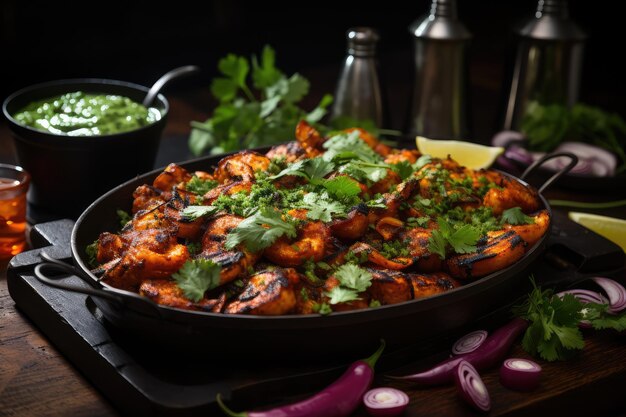 Tandoori Serving in the kitchen table Professional food photography advertising