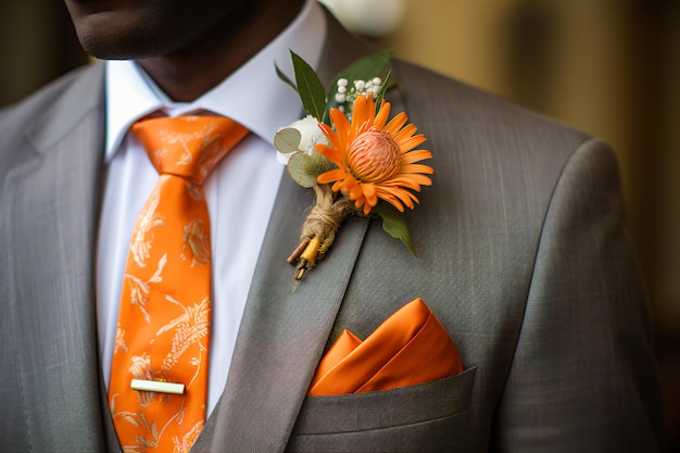 Tangerine Elegance Celebrating African Heritage in a Wedding Palette