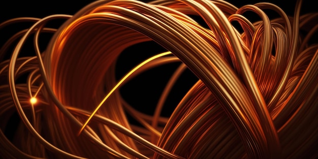 Tangle copper wire close up image for background