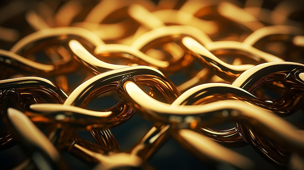 Tangled Golden Abstract Background