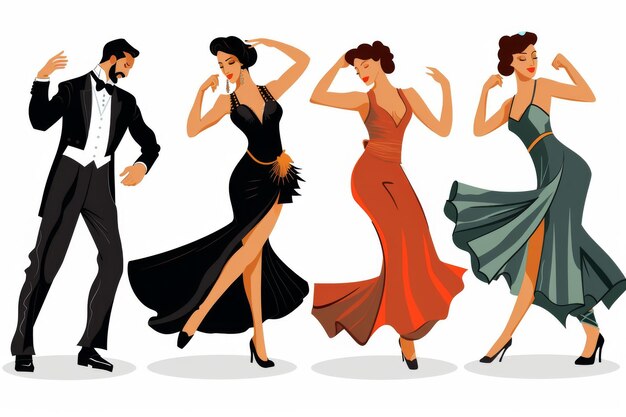 Tango Fiesta Traditional Costume Illustration