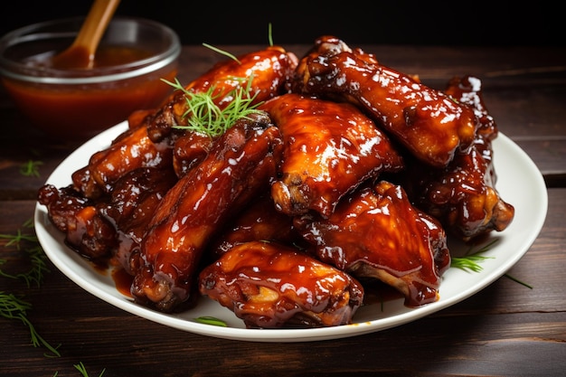 Tangy honey bbq chicken wings combo