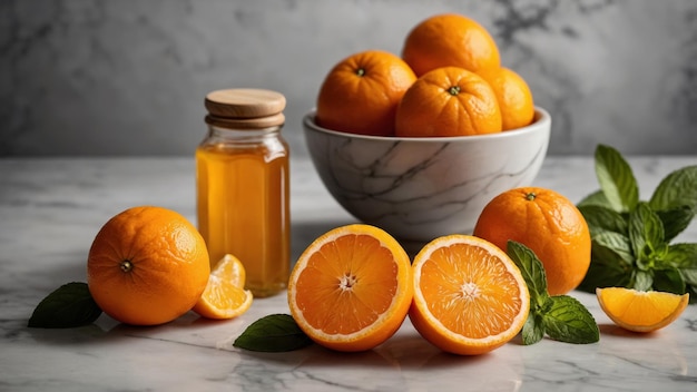 Tangy Oranges with Zest Honey and Mint