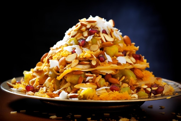 Photo tangy and sweet bhelpuri photo delight